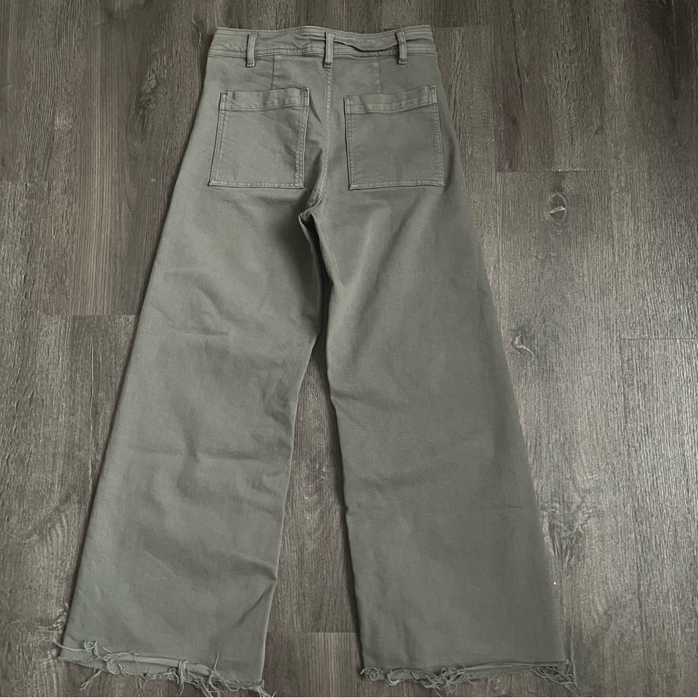 Zara Marine Straight High Rise jeans Charcoal Denim Pants (8) - Picture 9 of 9